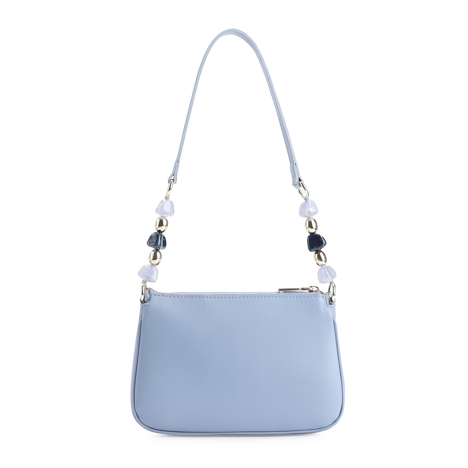Bolsa De Ombro Couro Azul