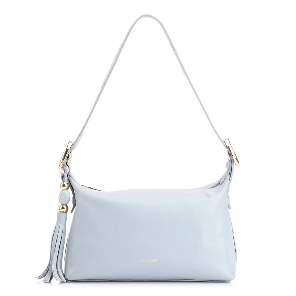 Bolsa De Ombro Couro Azul