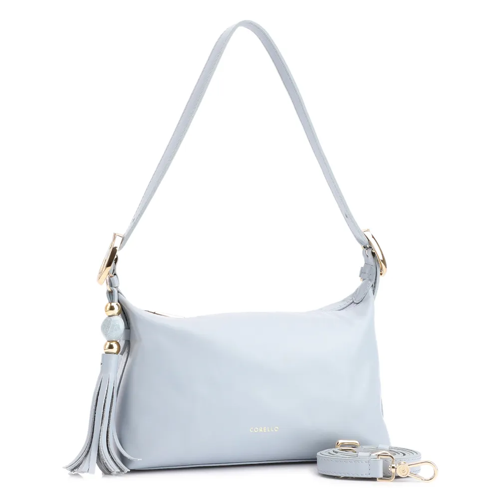 Bolsa De Ombro Couro Azul - imagem 3