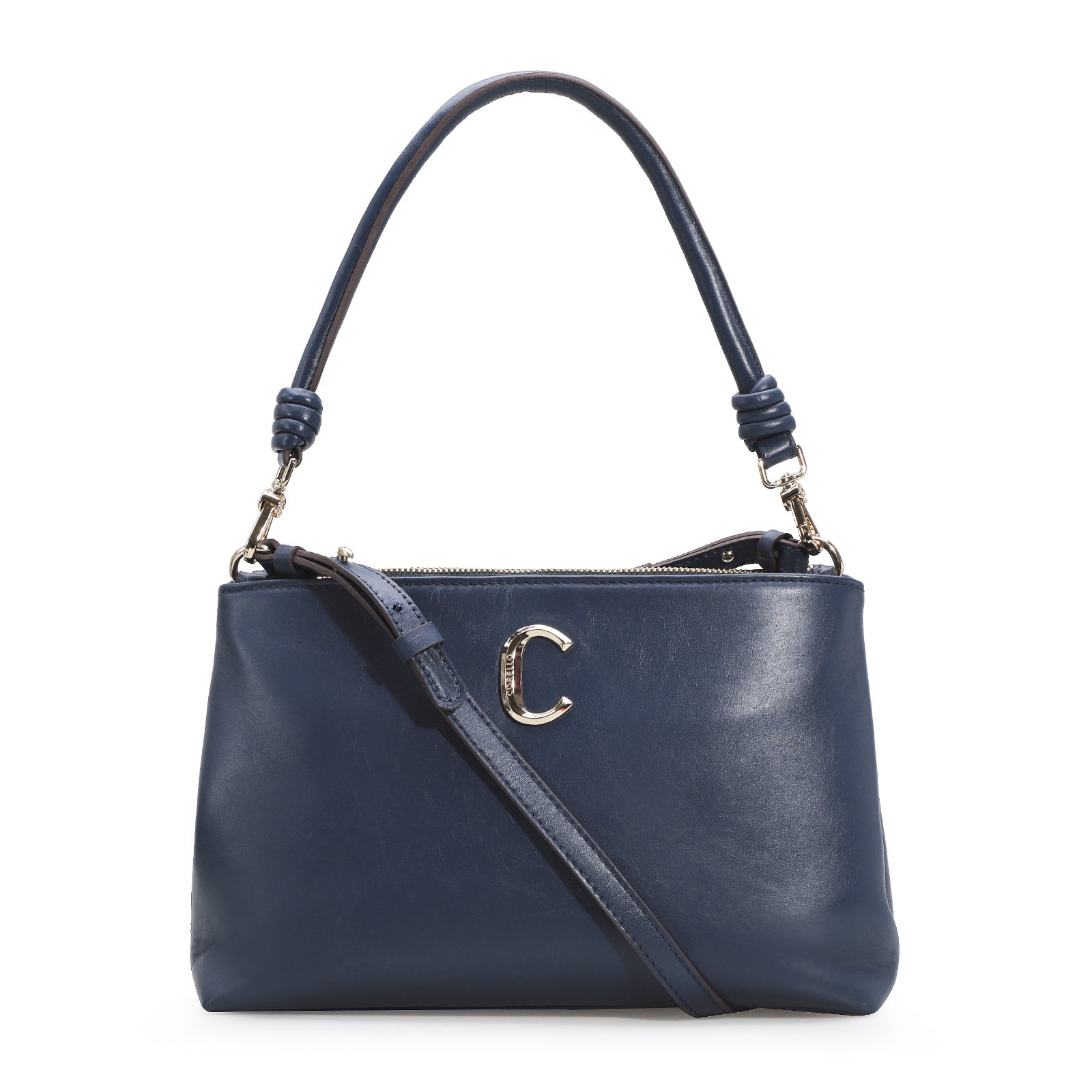 Bolsa De Ombro Couro Azul