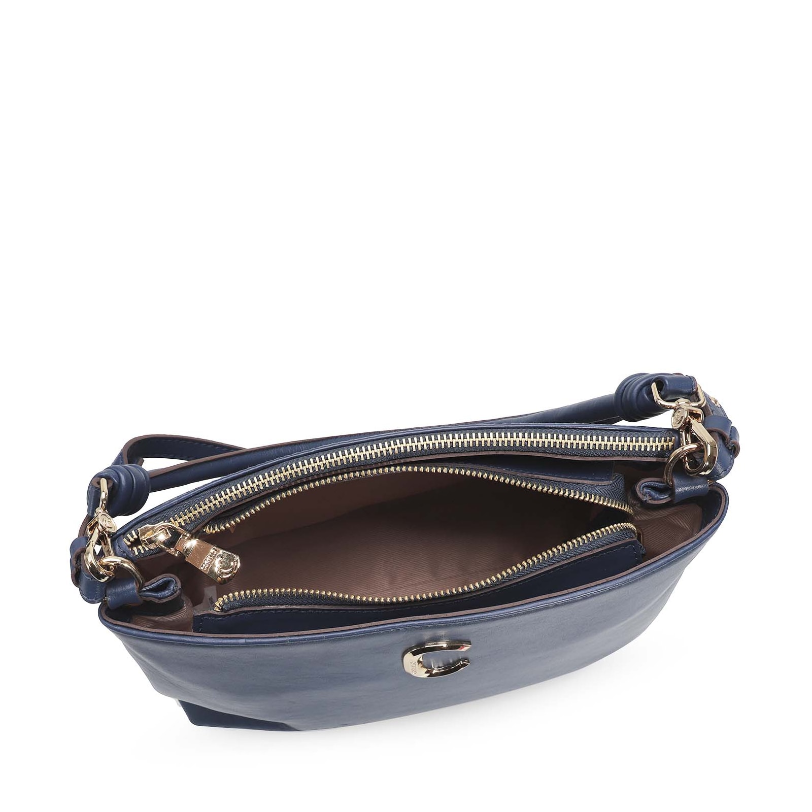 Bolsa De Ombro Couro Azul