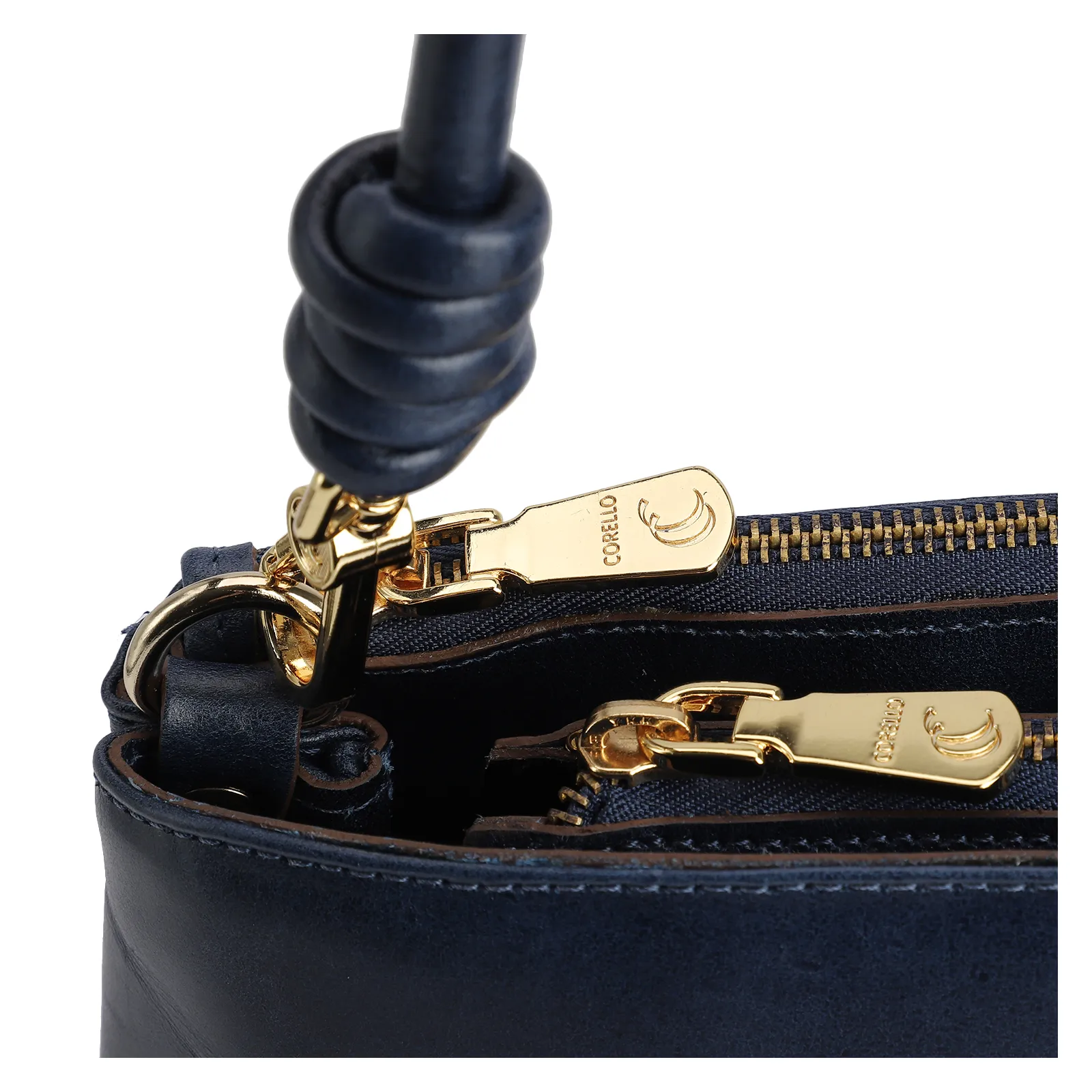 Bolsa De Ombro Couro Azul