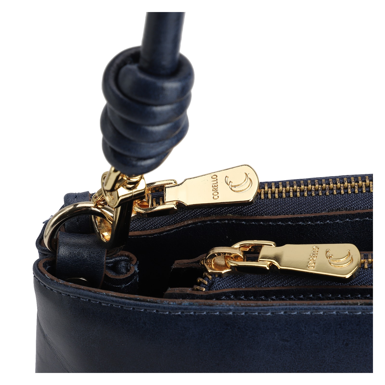 Bolsa De Ombro Couro Azul