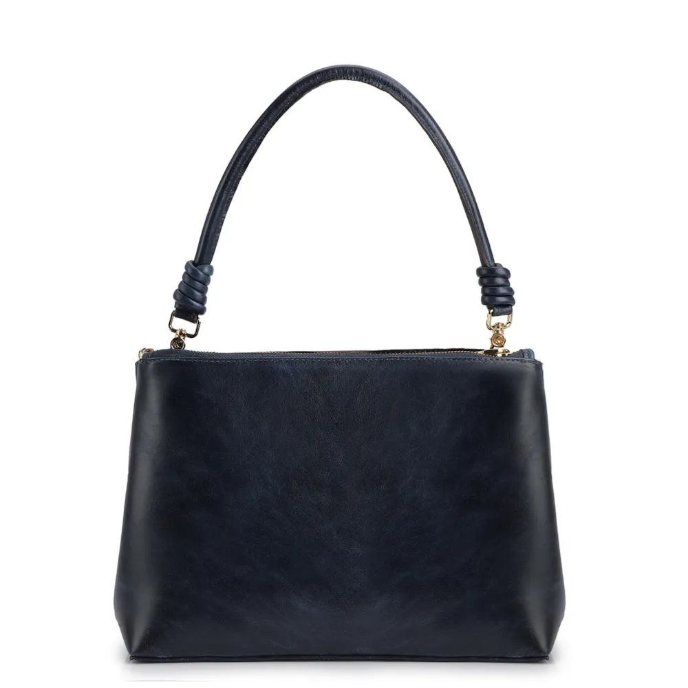 Bolsa De Ombro Couro Azul - imagem 3