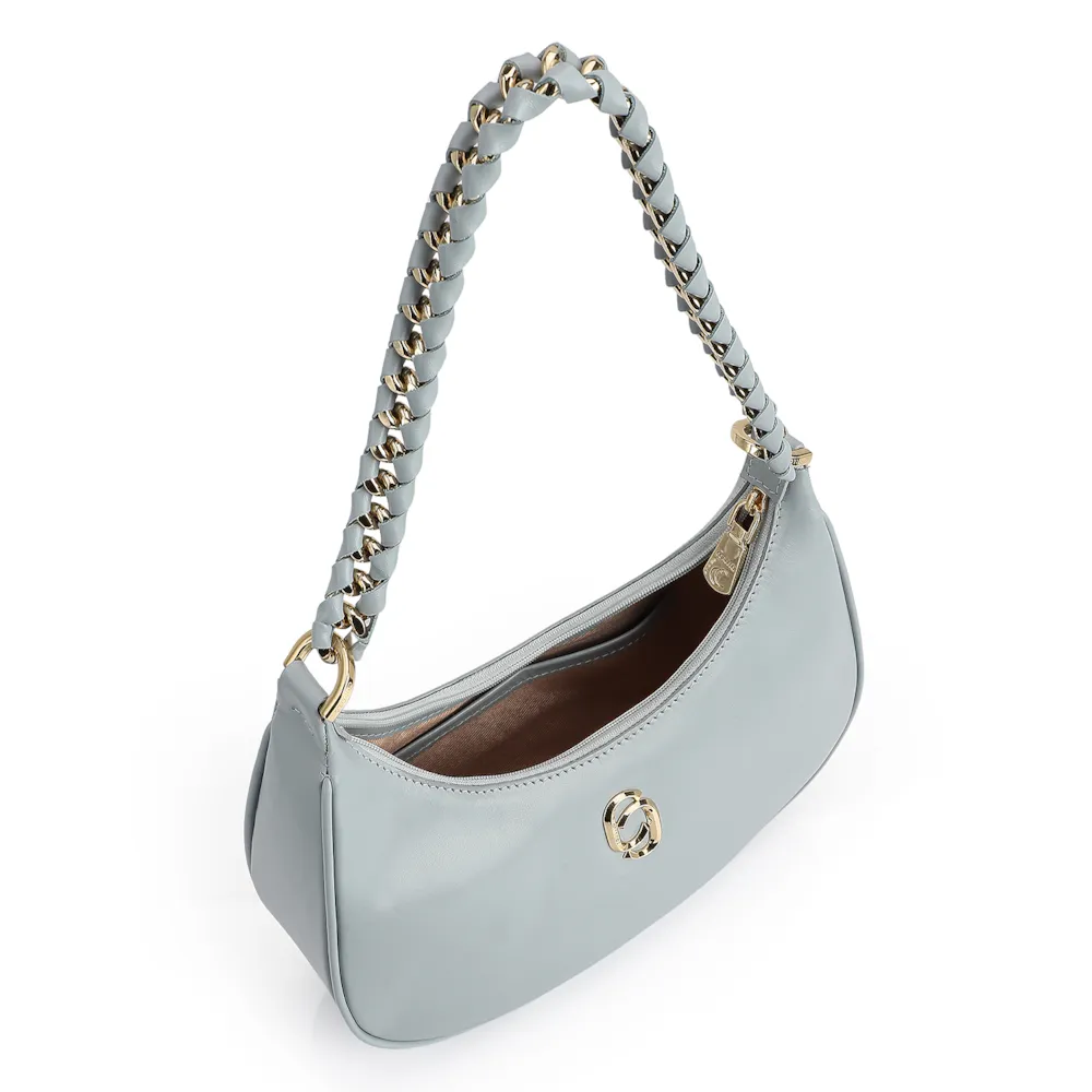 Bolsa De Ombro Couro Azul - imagem 4