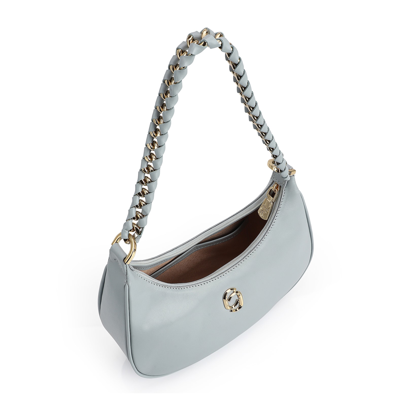 Bolsa De Ombro Couro Azul
