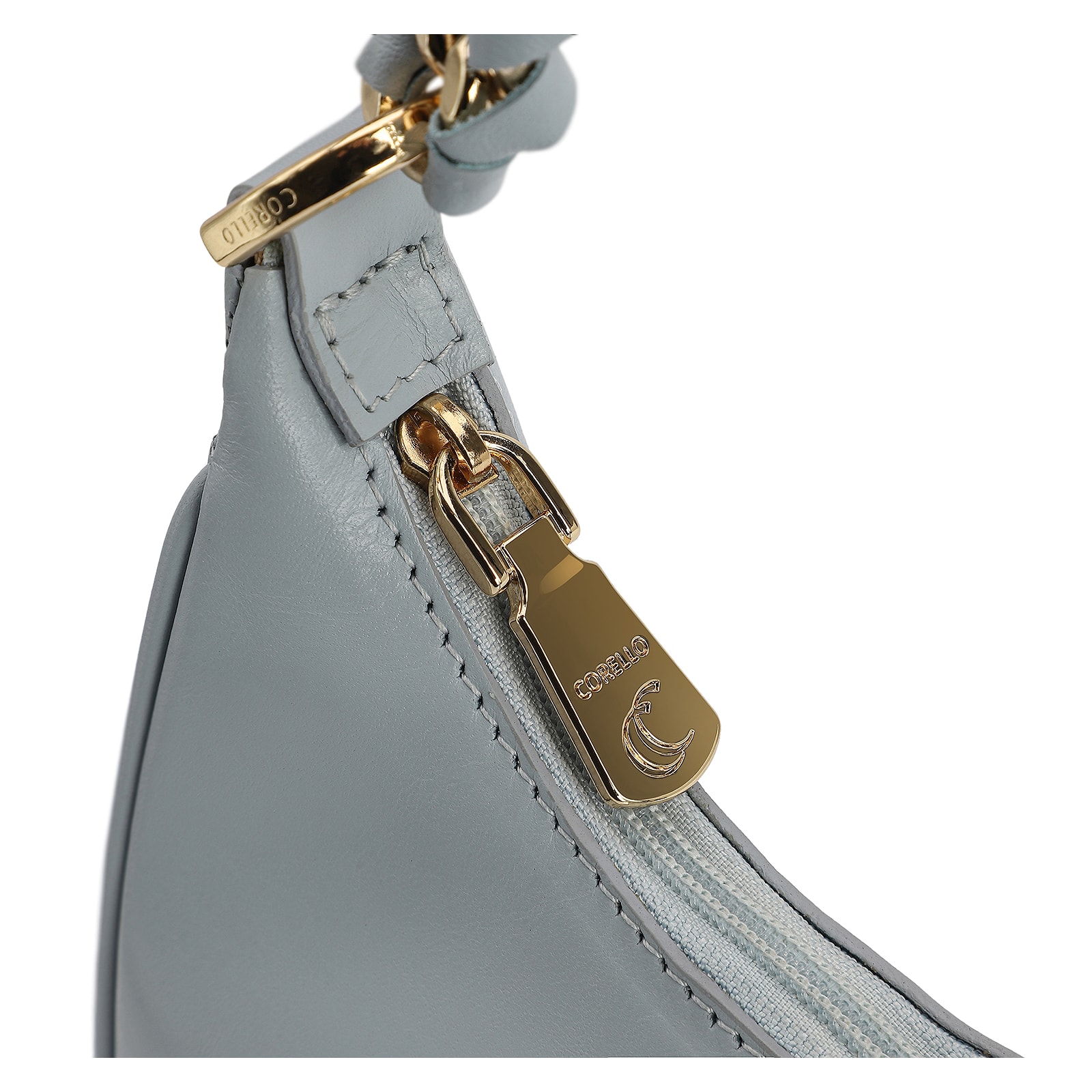 Bolsa De Ombro Couro Azul