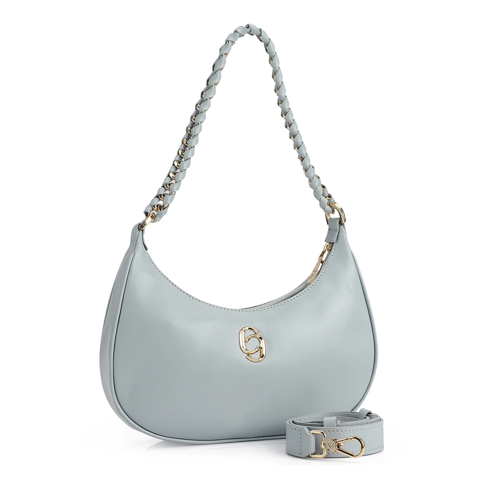 Bolsa De Ombro Couro Azul