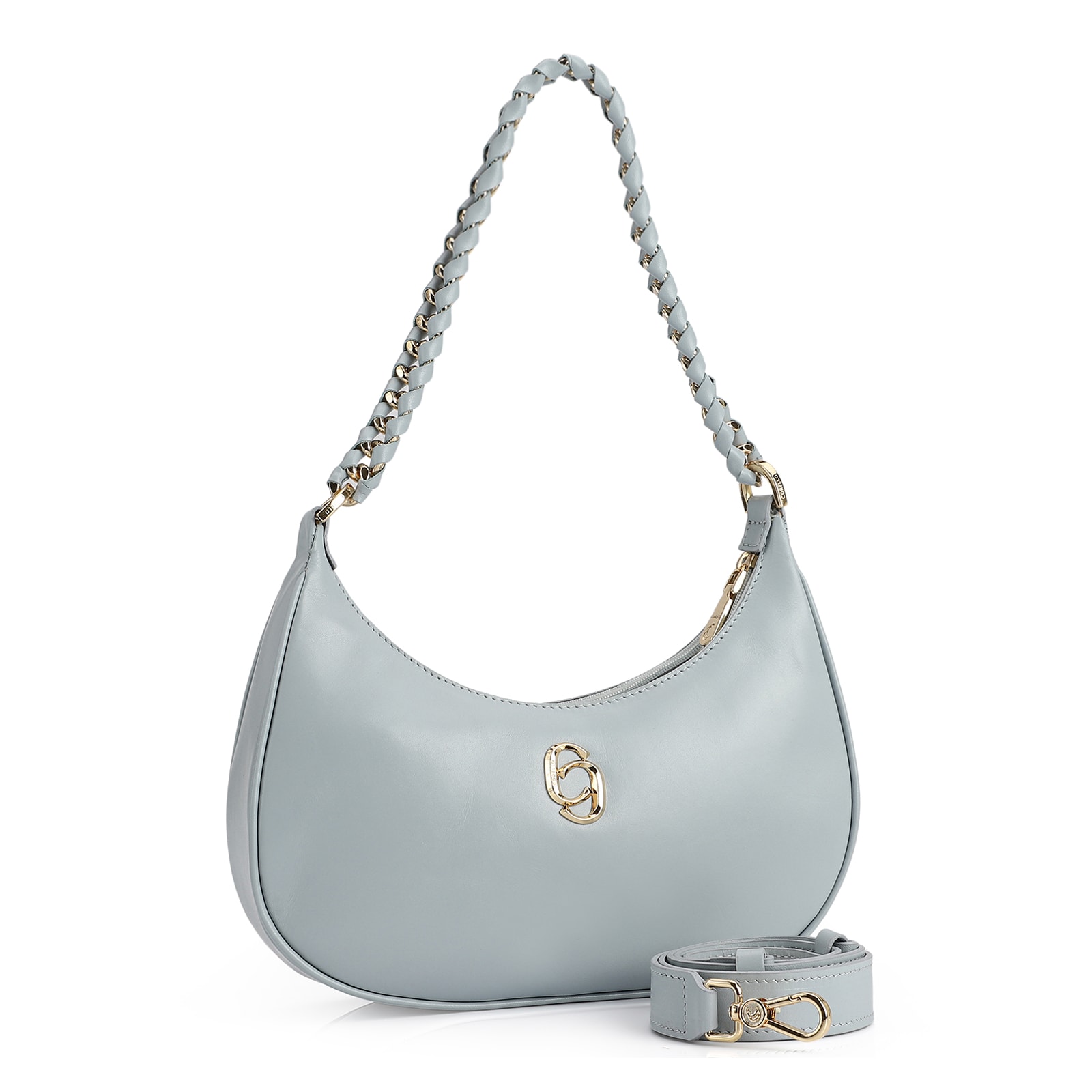 Bolsa De Ombro Couro Azul