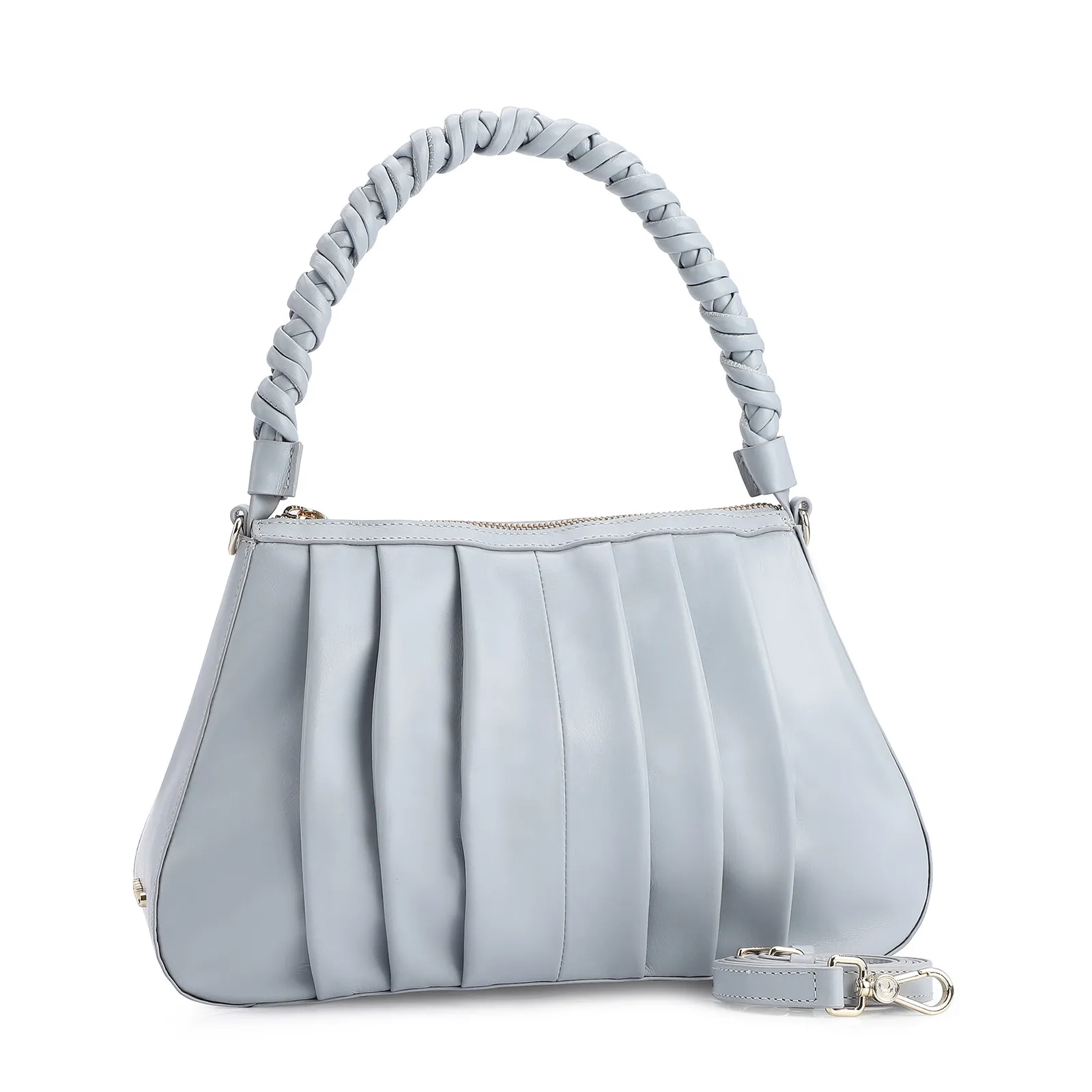 Bolsa De Ombro Couro Azul