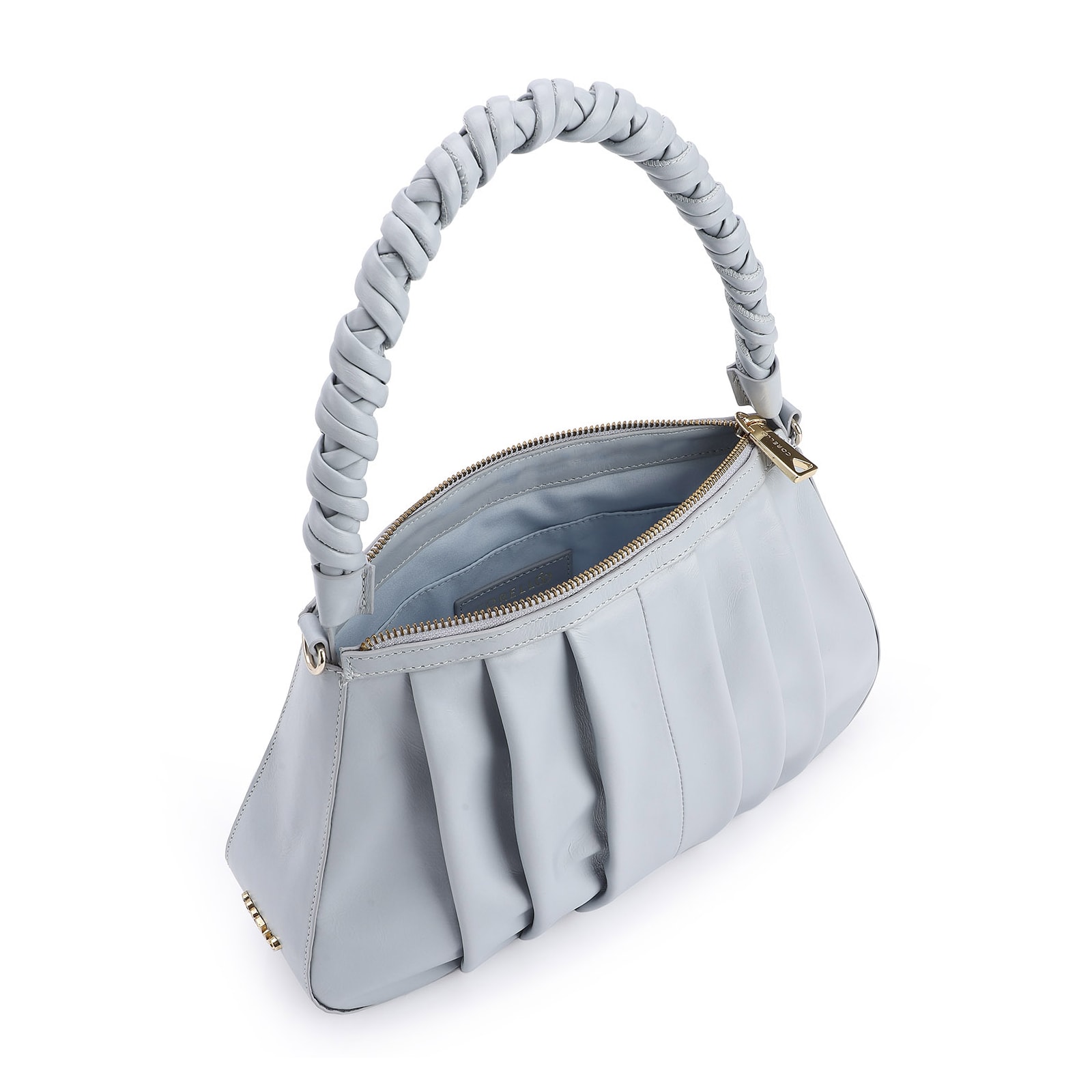Bolsa De Ombro Couro Azul