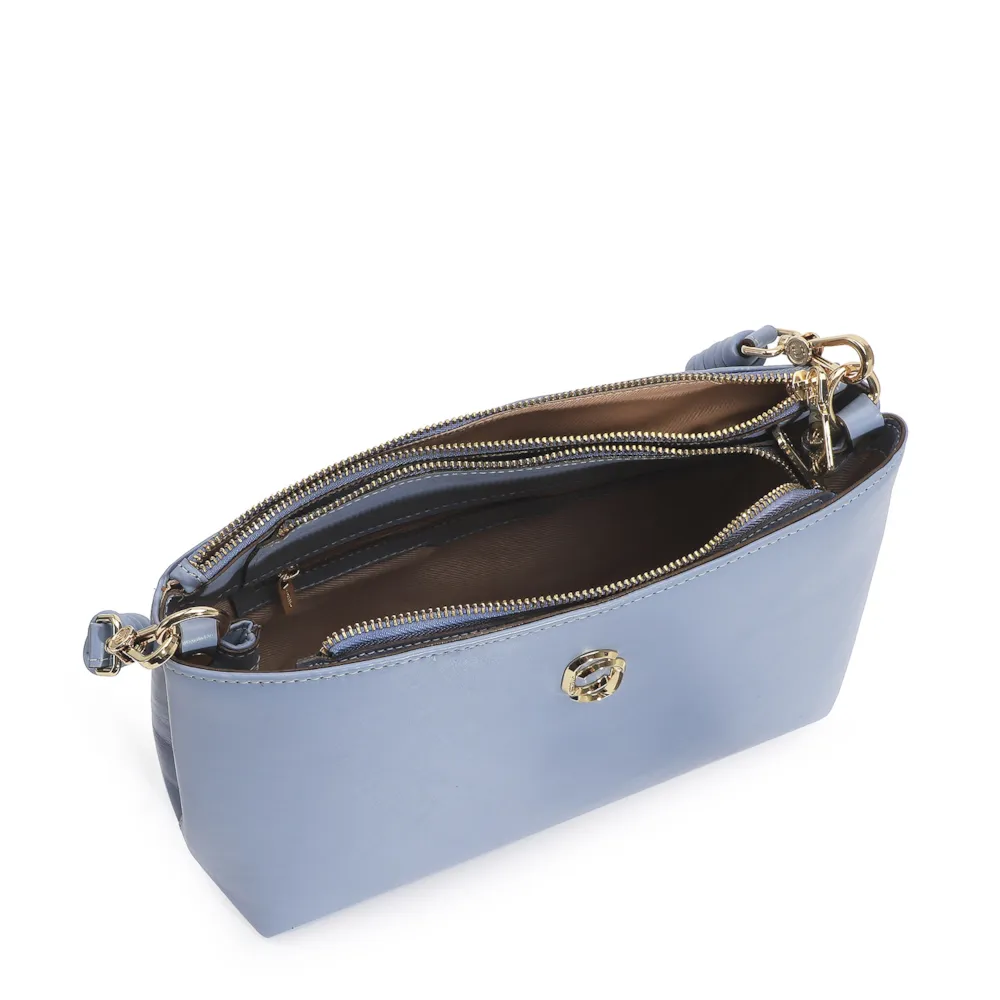 Bolsa De Ombro Couro Azul - imagem 4