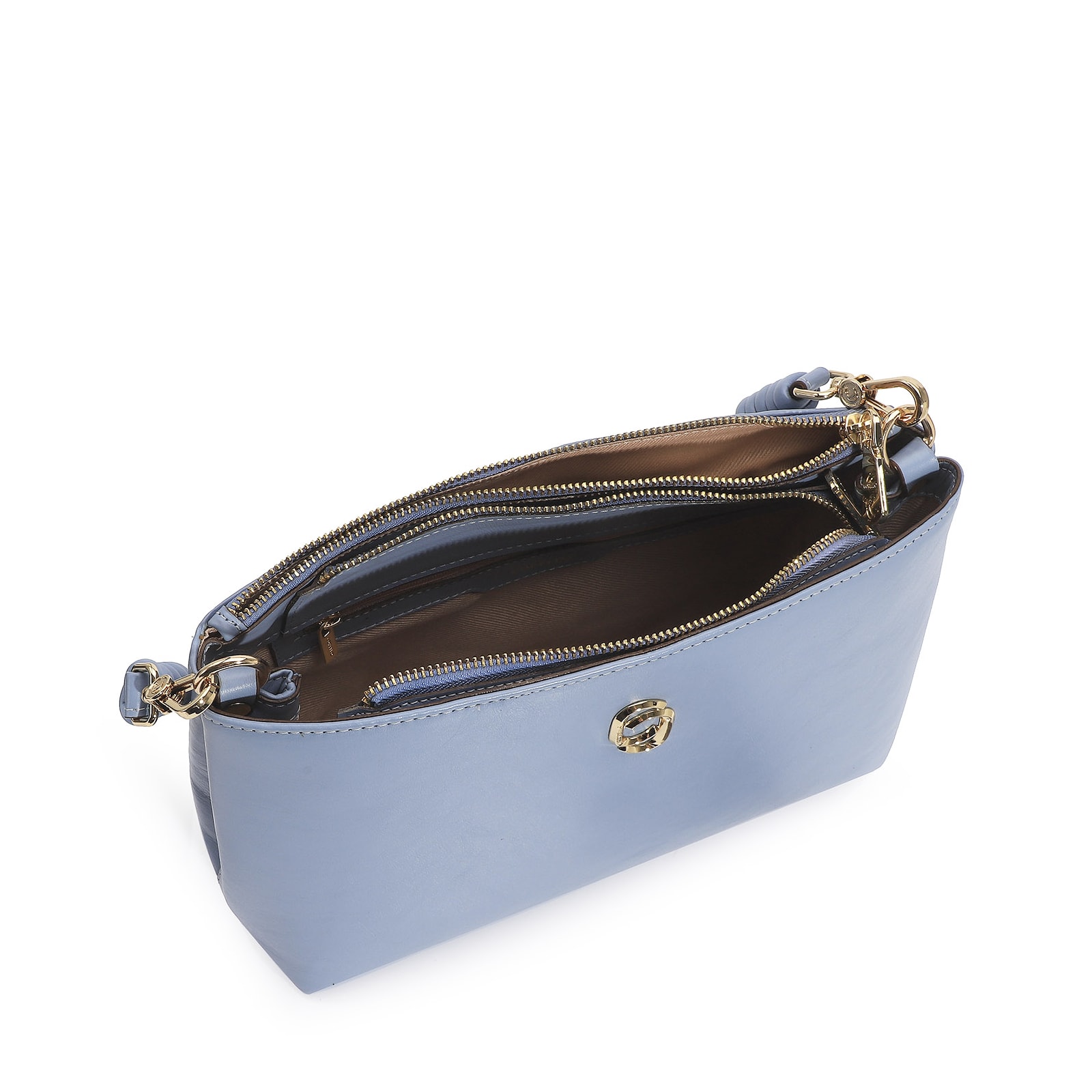 Bolsa De Ombro Couro Azul