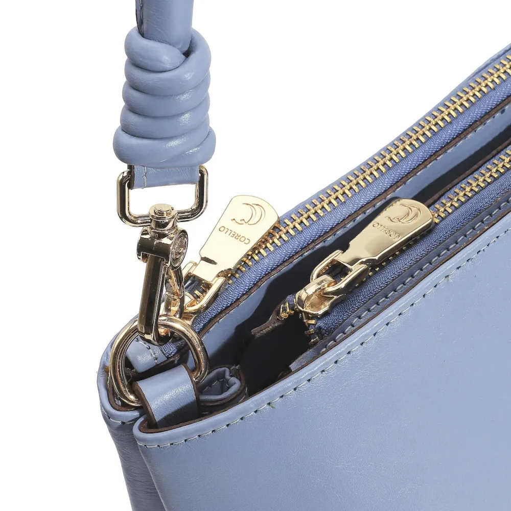 Bolsa De Ombro Couro Azul - imagem 5