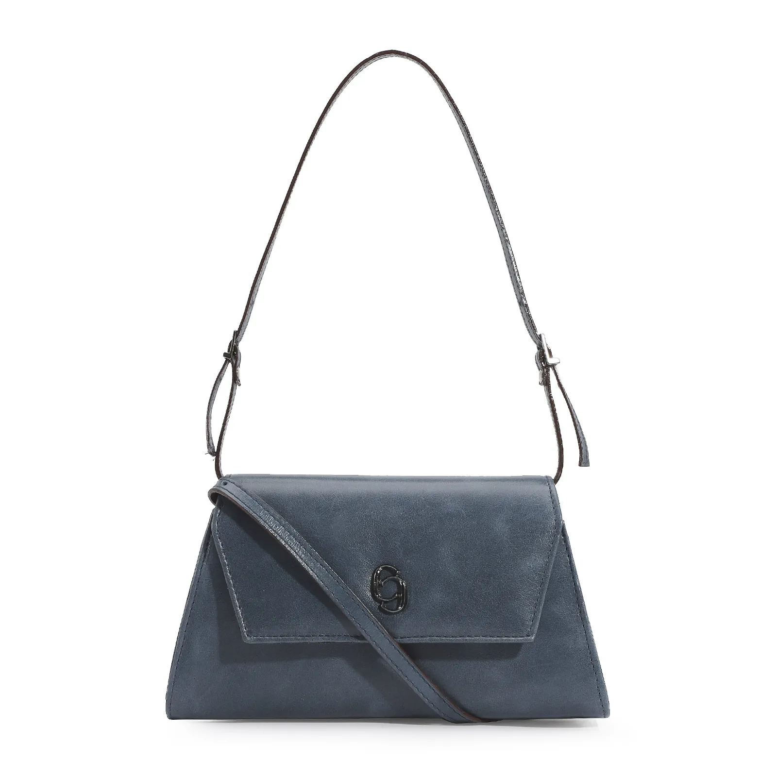 Bolsa De Ombro Couro Azul