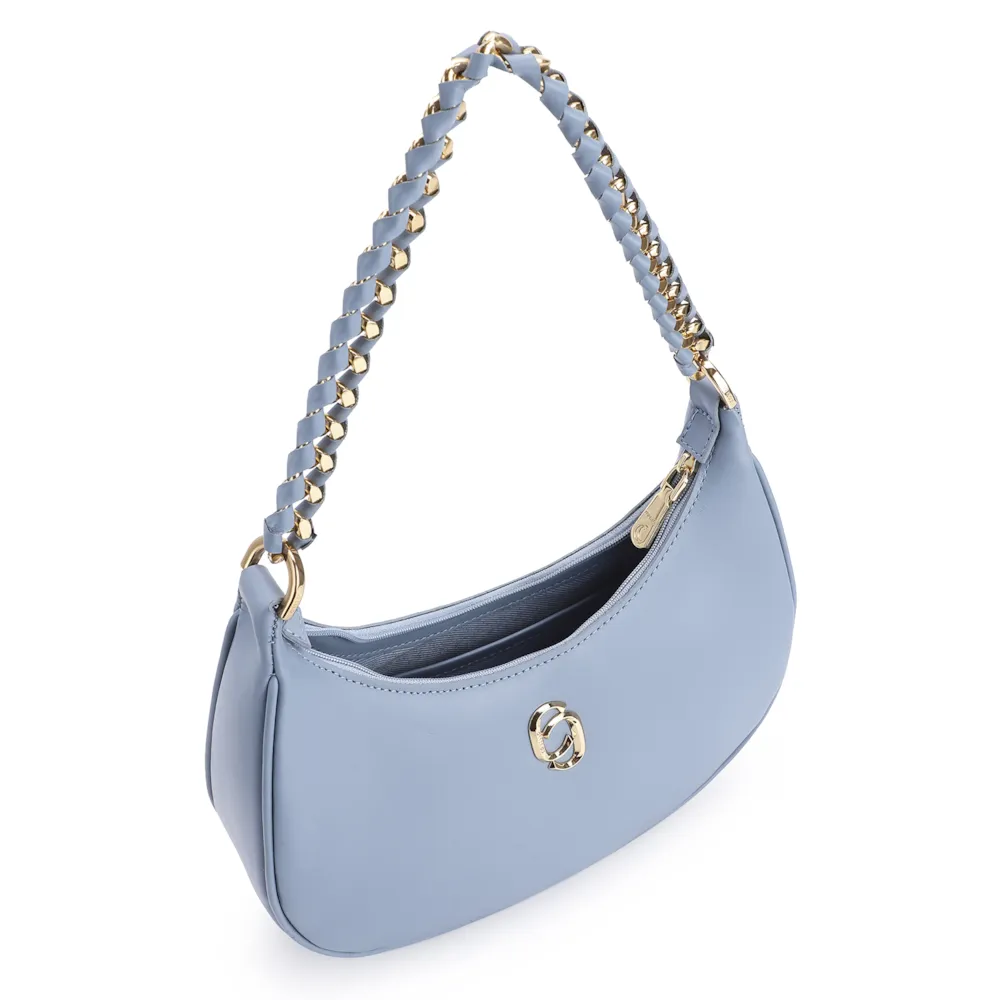 Bolsa De Ombro Couro Azul - imagem 4