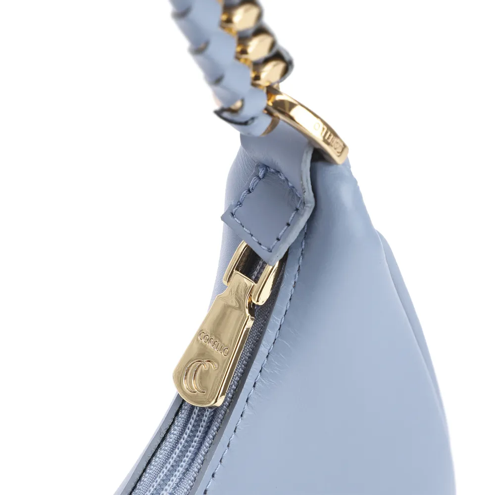 Bolsa De Ombro Couro Azul - imagem 5