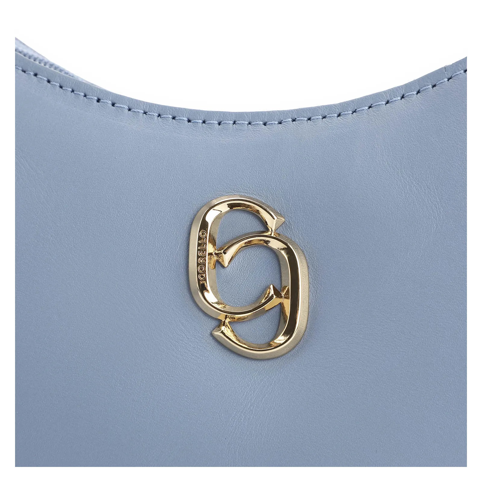 Bolsa De Ombro Couro Azul