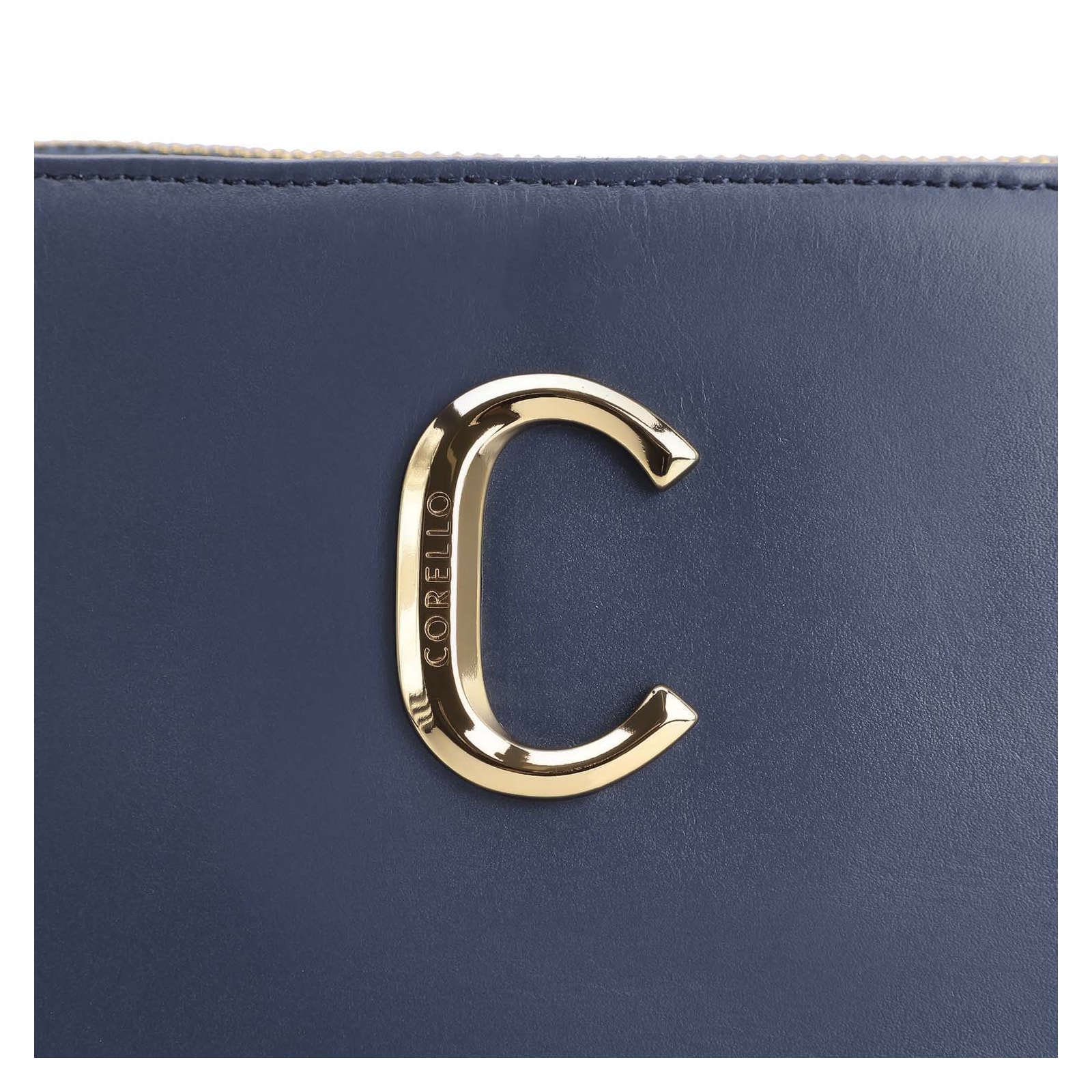 Bolsa De Ombro Couro Azul
