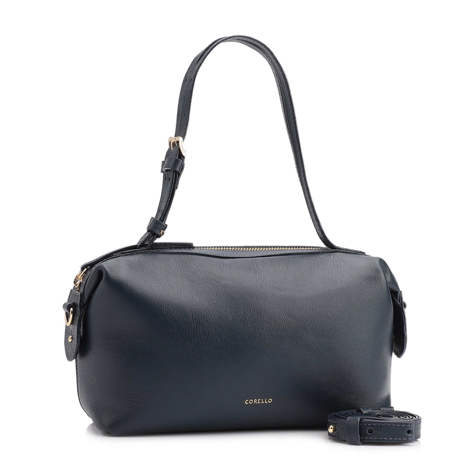 Bolsa De Ombro Couro Azul