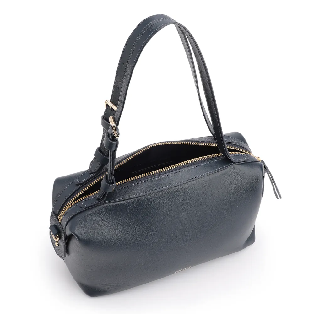 Bolsa De Ombro Couro Azul - imagem 5
