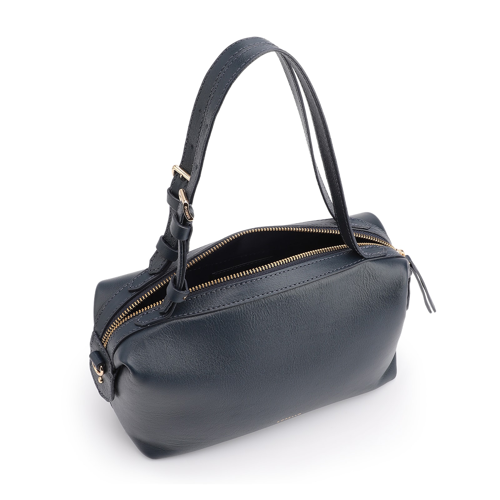 Bolsa De Ombro Couro Azul