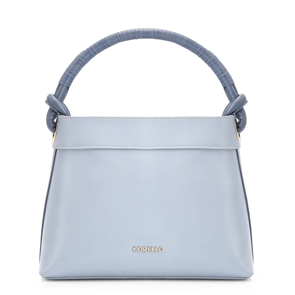 Bolsa De Ombro Couro Azul - imagem 4