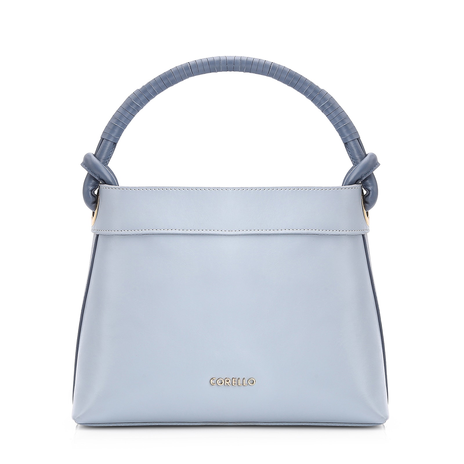 Bolsa De Ombro Couro Azul