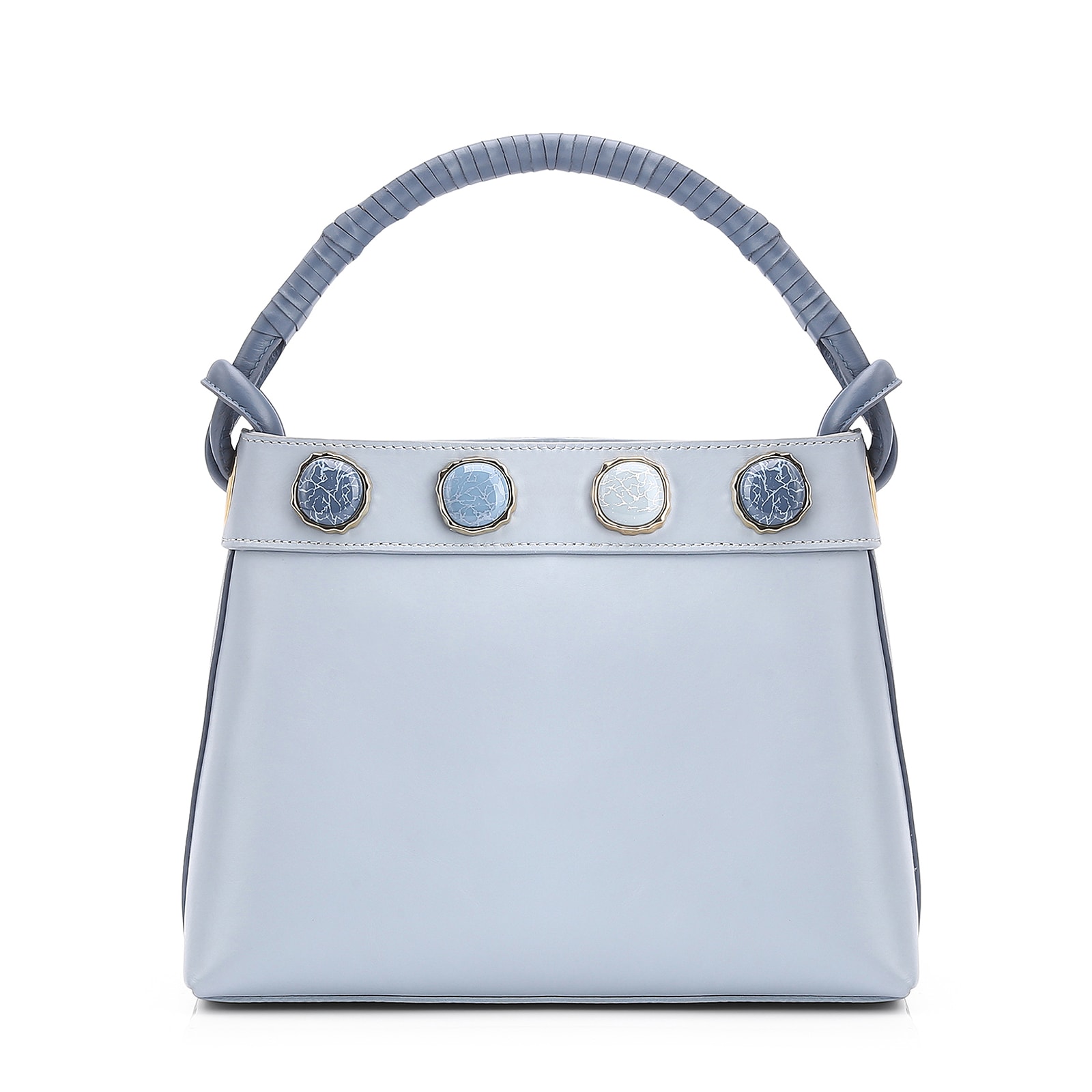 Bolsa De Ombro Couro Azul