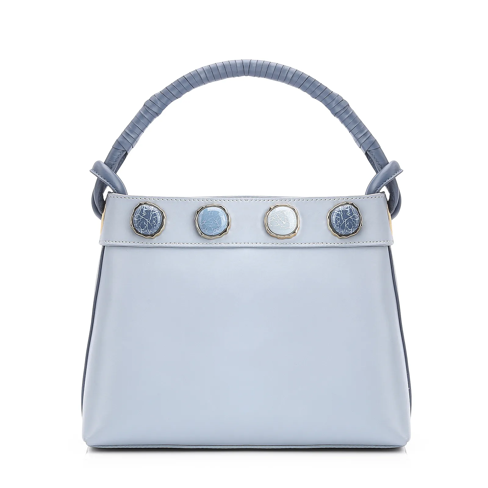 Bolsa De Ombro Couro Azul