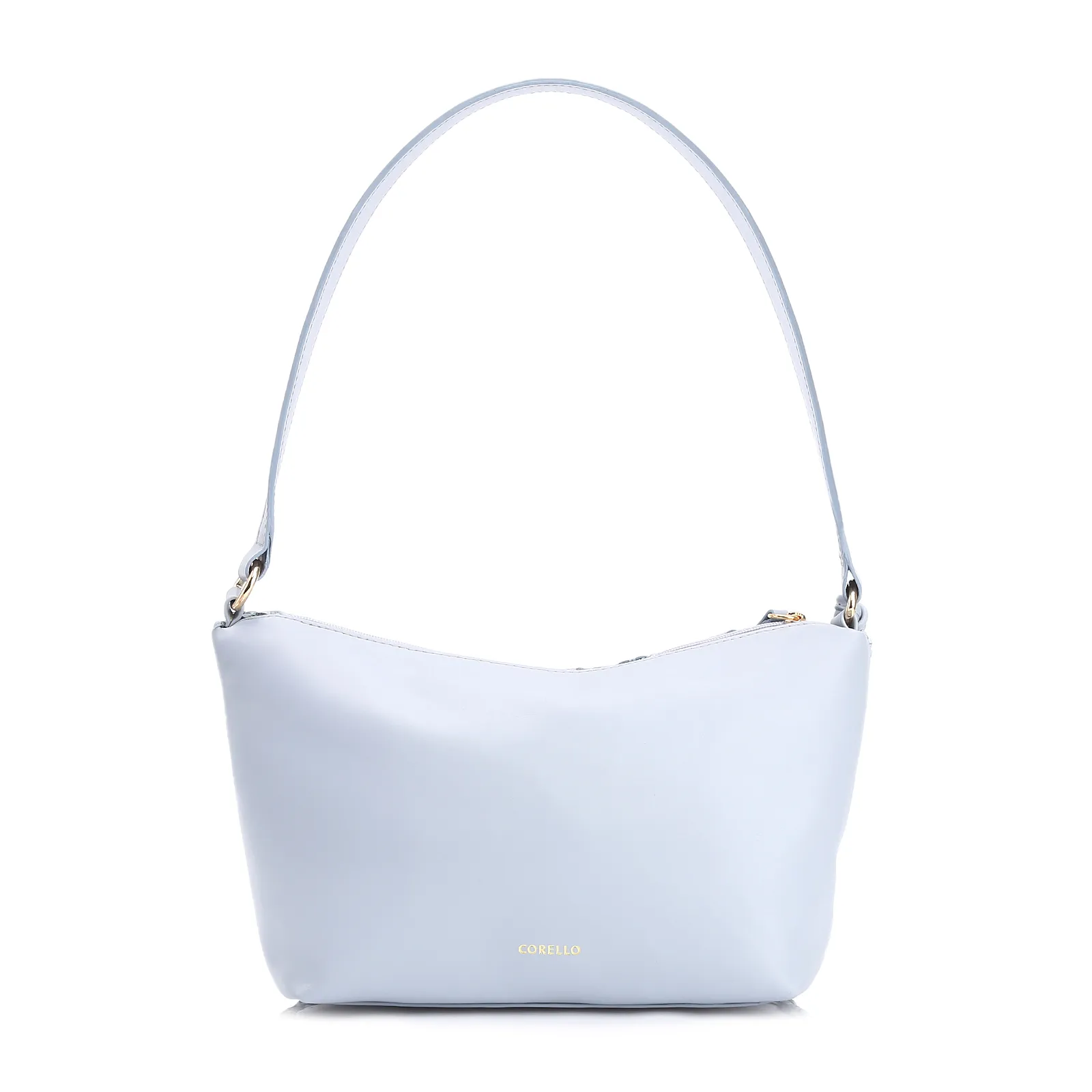 Bolsa De Ombro Couro Azul/Alt Tramado Azul