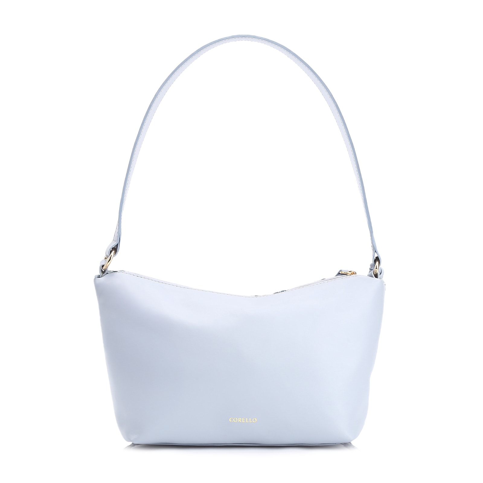 Bolsa De Ombro Couro Azul/Alt Tramado Azul