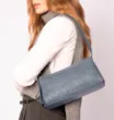 Bolsa De Ombro Couro Azul/Alt Tramado Azul Claro - imagem 2