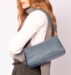 Bolsa De Ombro Couro Azul/Alt Tramado Azul Claro - imagem 2