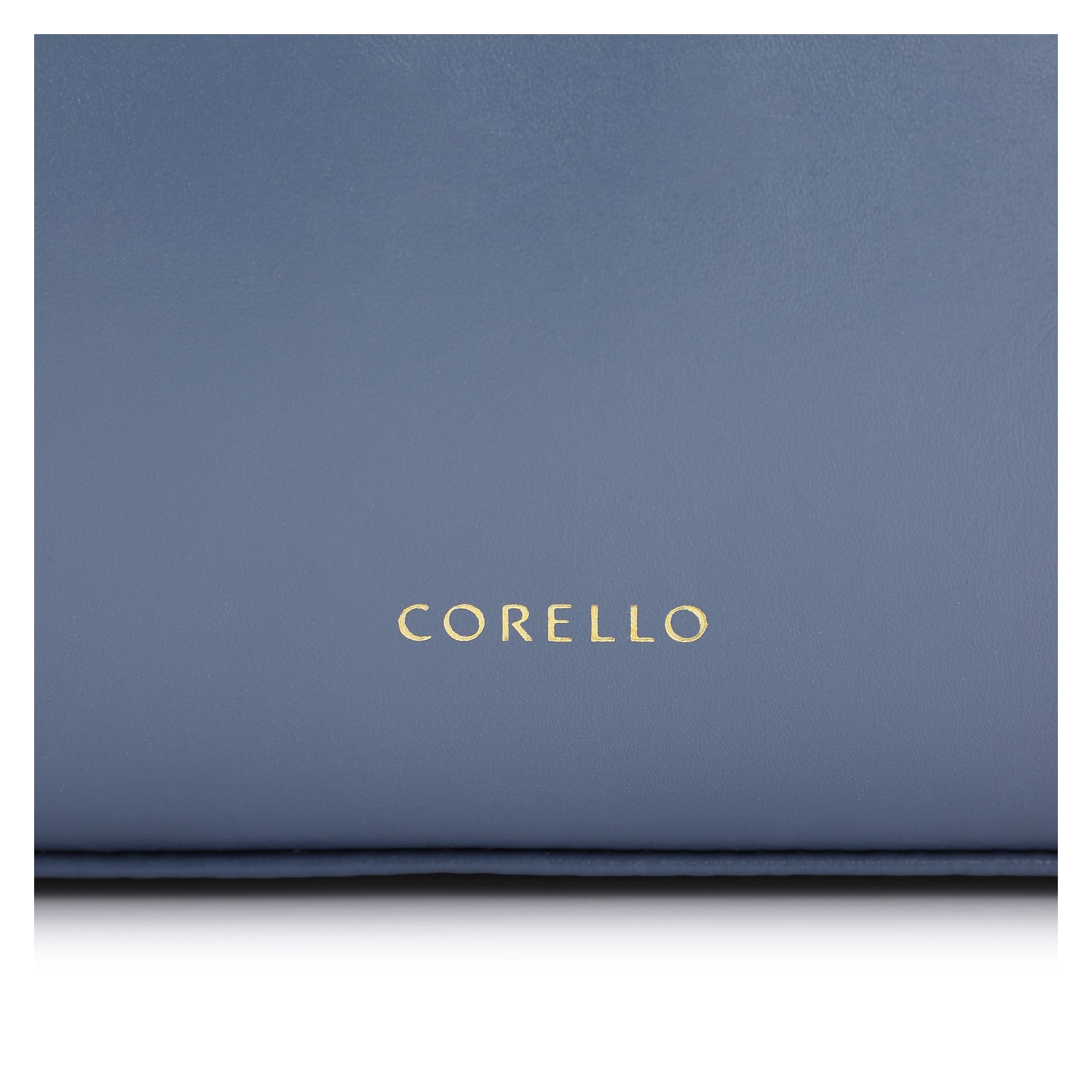 Bolsa De Ombro Couro Azul/Alt Tramado Azul Claro