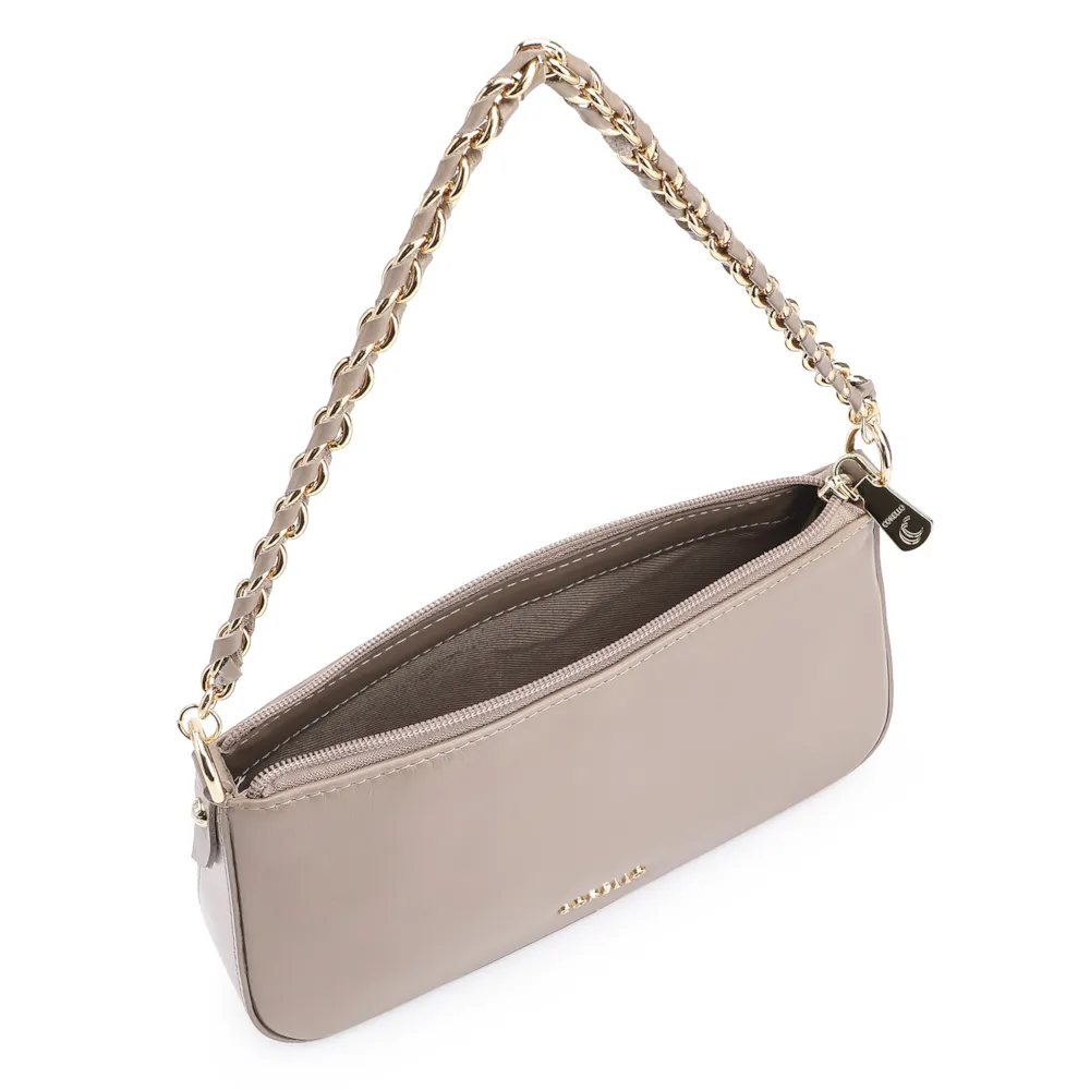 Bolsa De Ombro Couro Bege - imagem 4