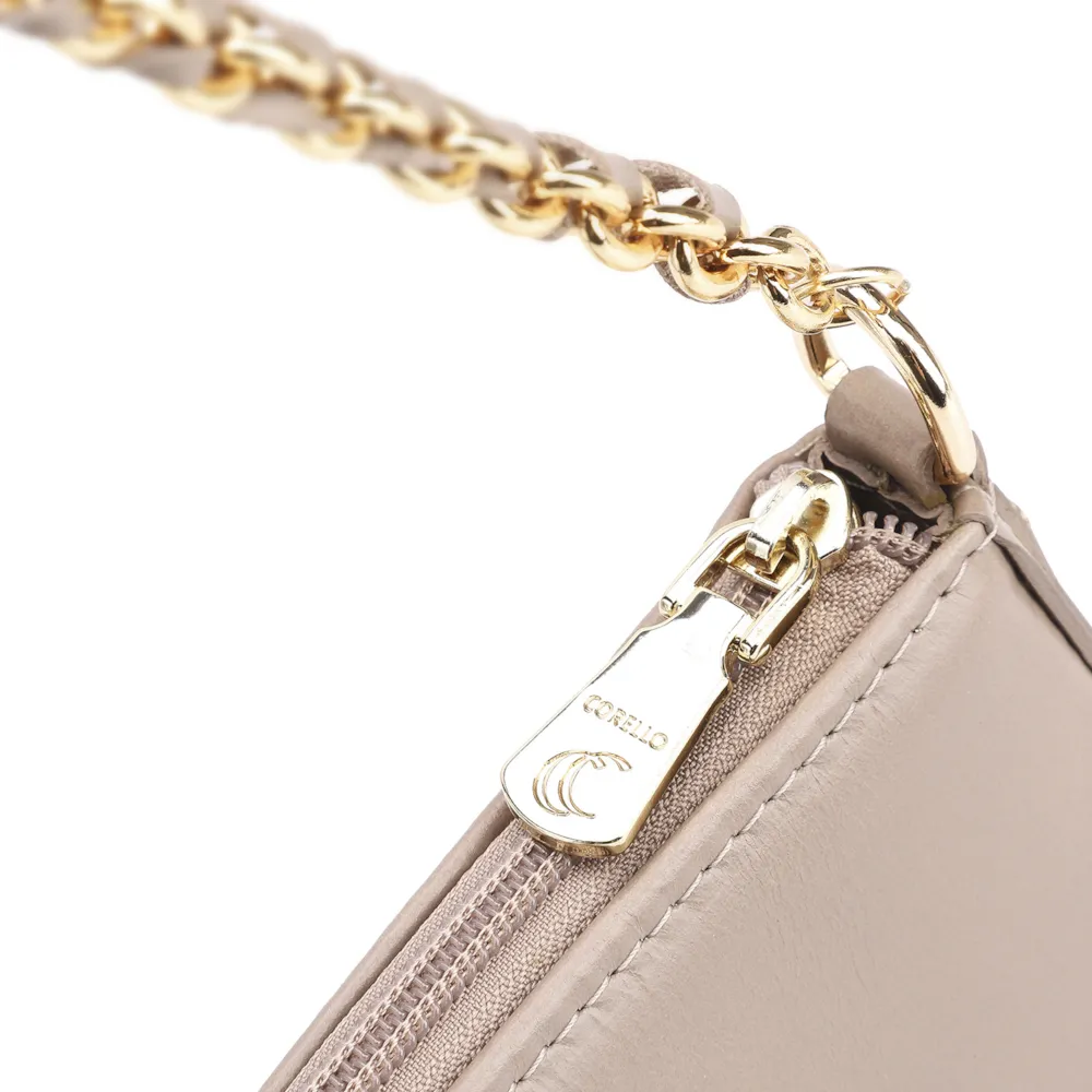 Bolsa De Ombro Couro Bege - imagem 5