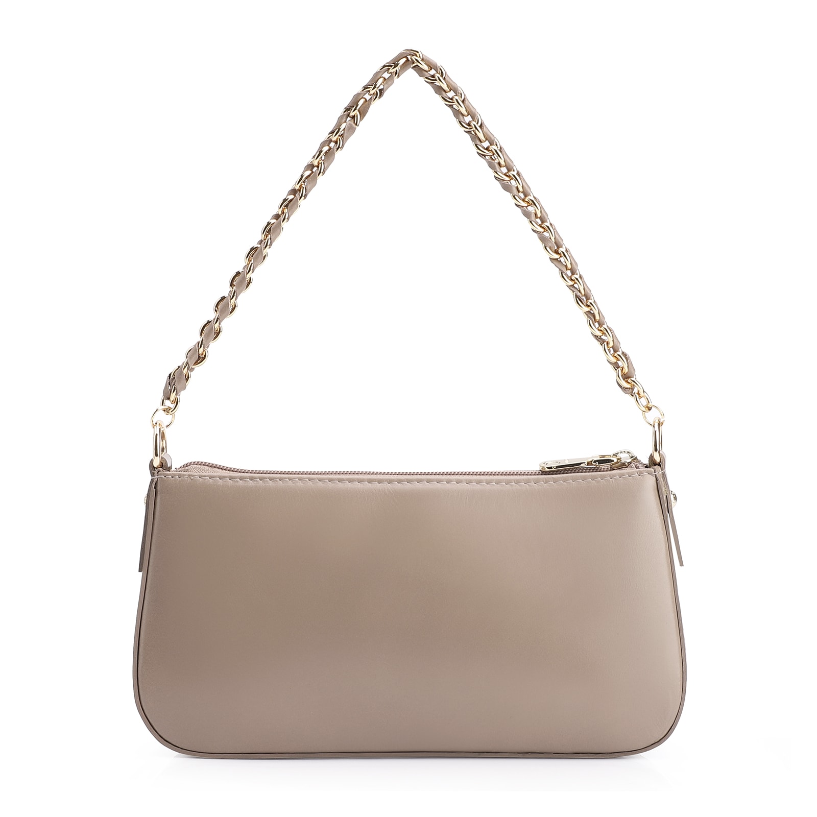 Bolsa De Ombro Couro Bege