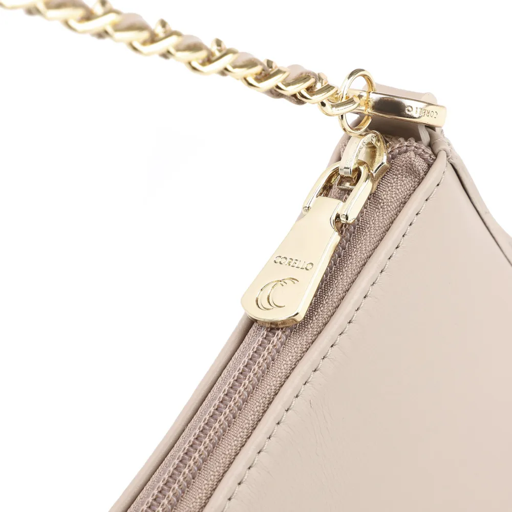 Bolsa De Ombro Couro Bege - imagem 4