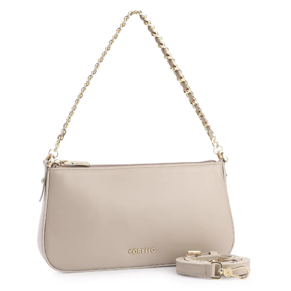 Bolsa De Ombro Couro Bege - imagem 2