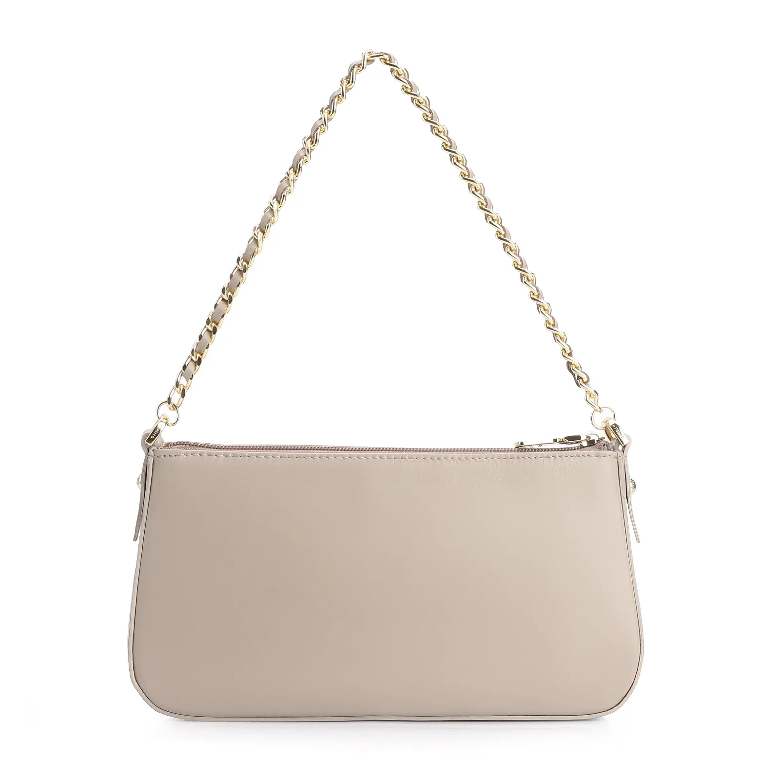 Bolsa De Ombro Couro Bege