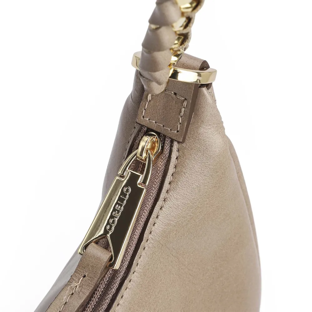 Bolsa De Ombro Couro Bege - imagem 5