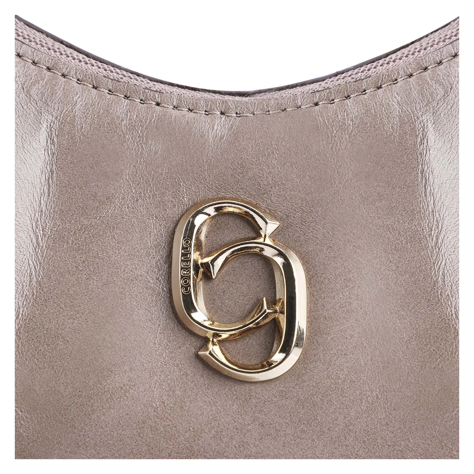 Bolsa De Ombro Couro Bege