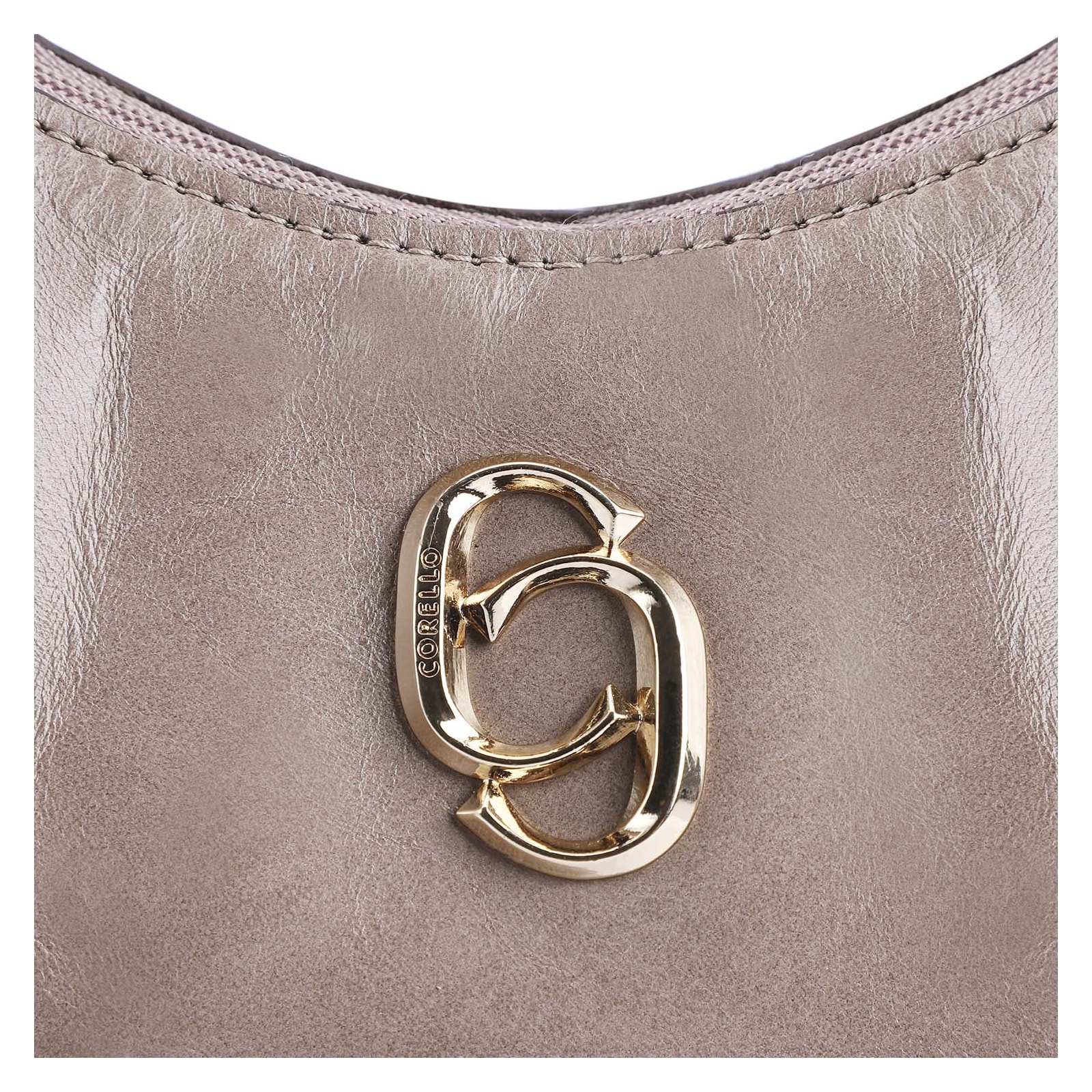 Bolsa De Ombro Couro Bege