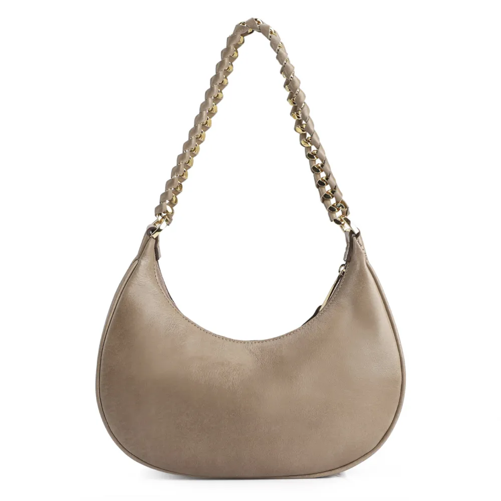 Bolsa De Ombro Couro Bege - imagem 3