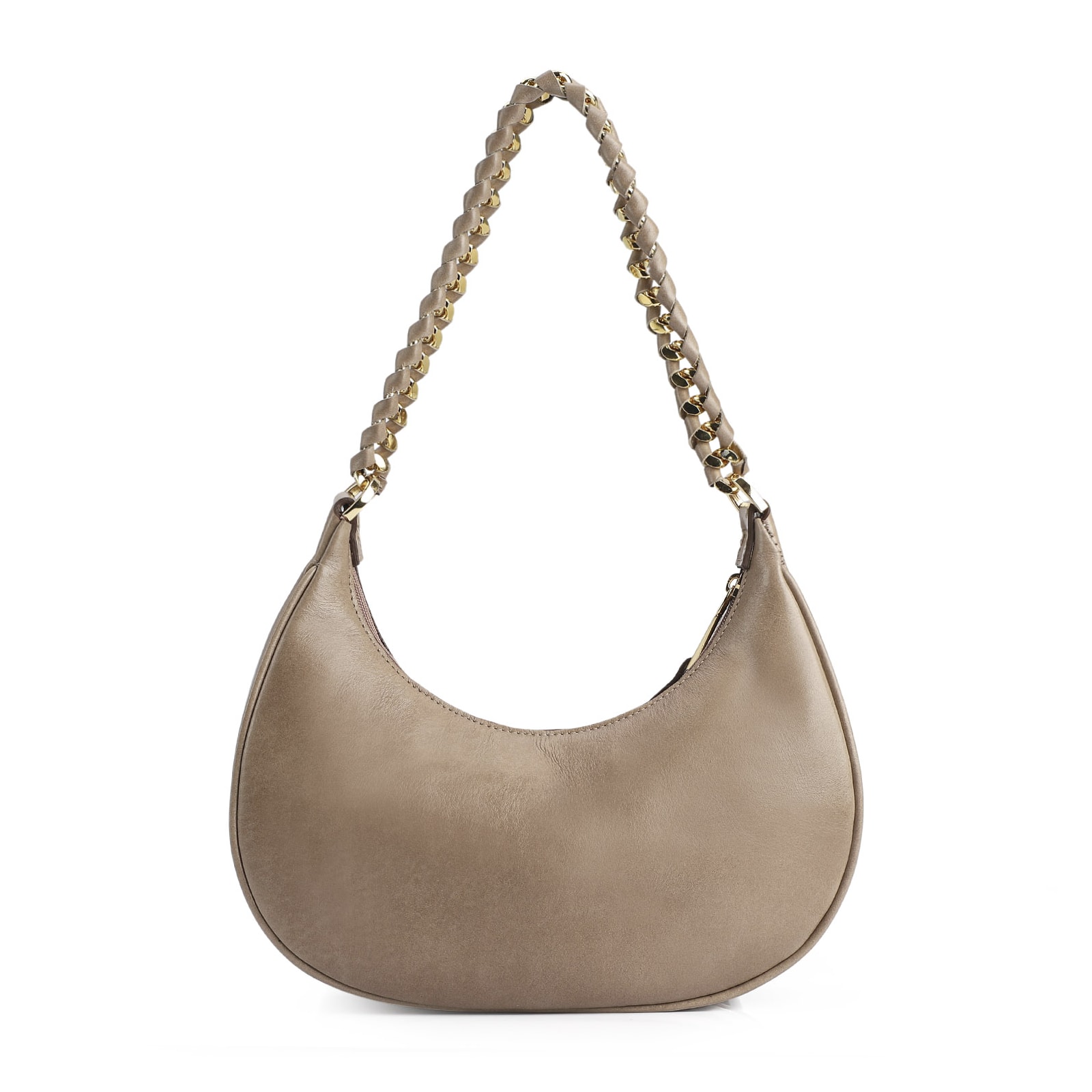 Bolsa De Ombro Couro Bege