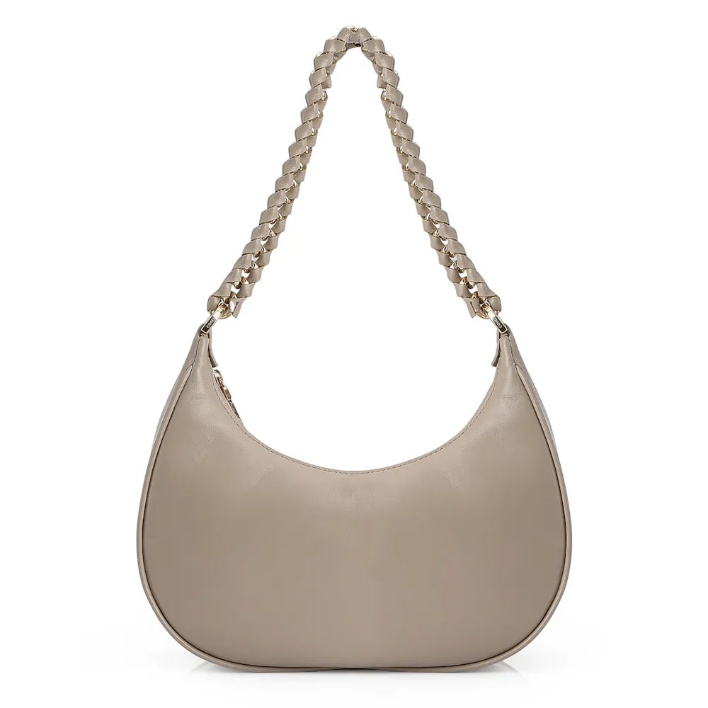 Bolsa De Ombro Couro Bege - imagem 3