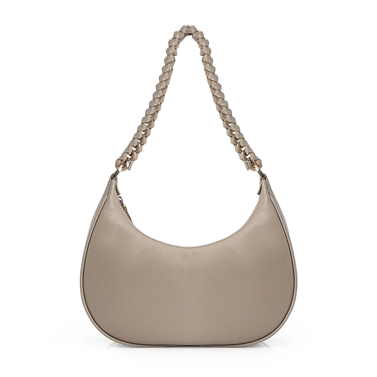 Bolsa De Ombro Couro Bege