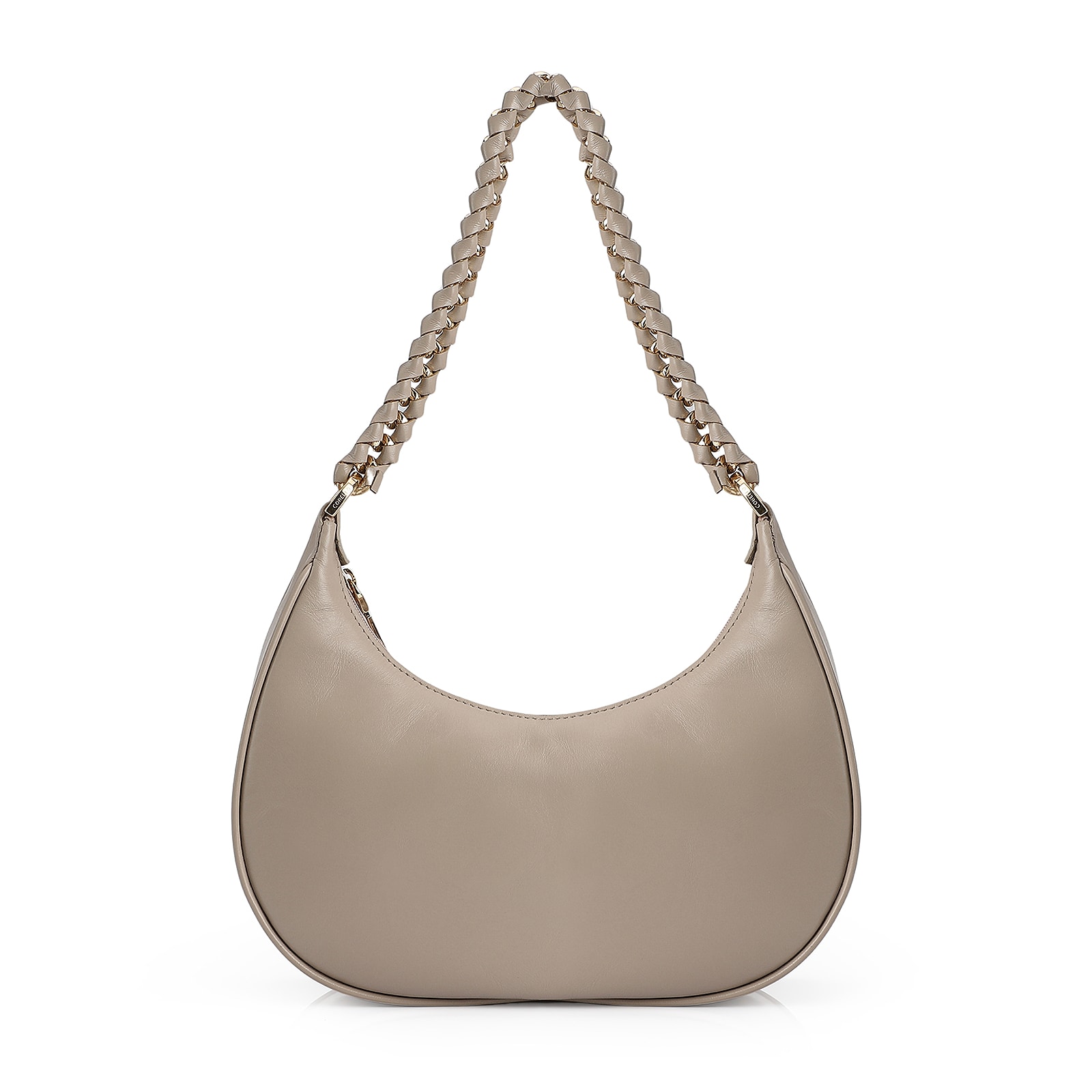 Bolsa De Ombro Couro Bege