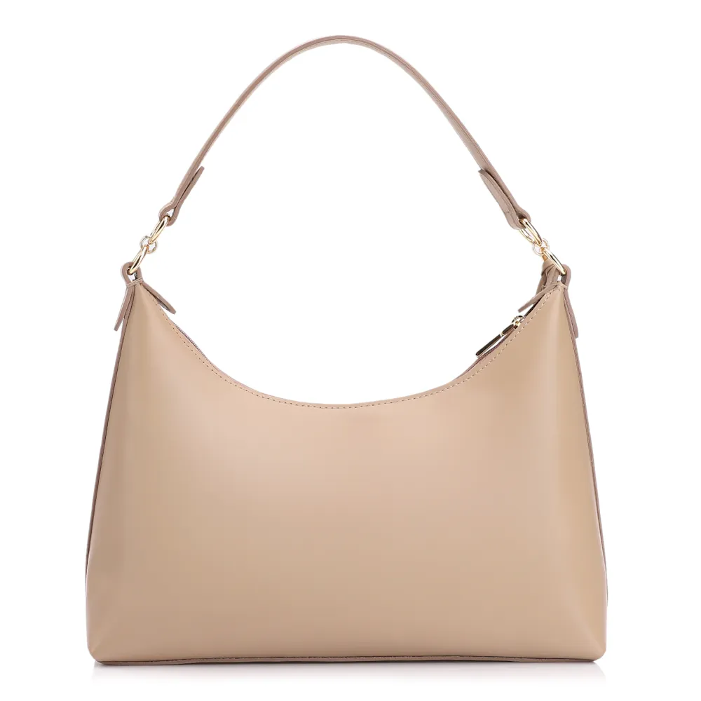 Bolsa De Ombro Couro Bege - imagem 3